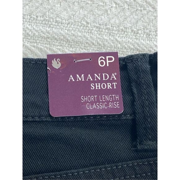 GLORIA VANDERBILT SIZE 6P AMANDA BLACK SHORTS - Picture 7 of 9